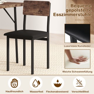 Costway Σετ Τραπεζαρίας 5 Τεμαχίων για 4 Άτομα - Βιομηχανικό Τραπέζ... Costway Σετ Τραπεζαρίας 5 Τεμαχίων για 4 Άτομα - Βιομηχανικό Τραπέζ...