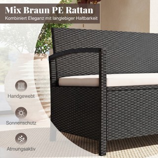 Costway Παγκάκι κήπου από πολυρατάν με αποθηκευτικό χώρο και μαξιλά... Costway Παγκάκι κήπου από πολυρατάν με αποθηκευτικό χώρο και μαξιλά...