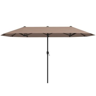 Costway Διπλή Ορθογώνια Ομπρέλα Μπαλκονιού 400x215 cm, Αδιάβροχη, Κ...