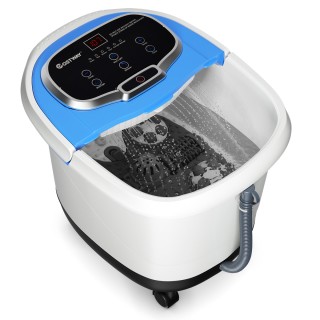 Costway Συσκευή Μασάζ Ποδιών με Υδρομασάζ και Σιάτσου σε Μπλε Χρώμα...