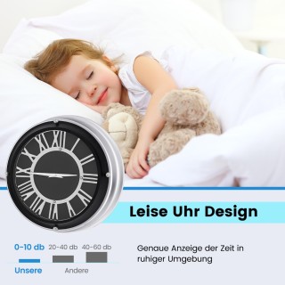 Costway Εκλεπτυσμένο Ρολόι Τοίχου με Αθόρυβη Λειτουργία και Κομψό ... Costway Εκλεπτυσμένο Ρολόι Τοίχου με Αθόρυβη Λειτουργία και Κομψό ...