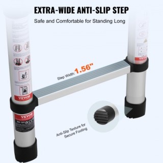 VEVOR Τηλεσκοπική Σκάλα Επέκτασης 12.5FT σε Σχήμα Α με Μπάρα Σταθερ... VEVOR Τηλεσκοπική Σκάλα Επέκτασης 12.5FT σε Σχήμα Α με Μπάρα Σταθερ...