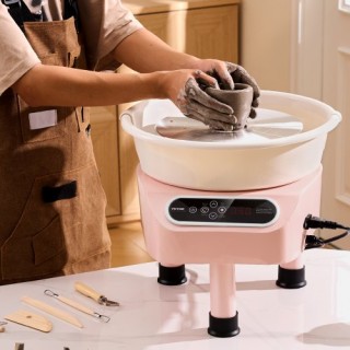 Κεραμικός Τροχός VEVOR 10 με Πεντάλ & Οθόνη Αφής 350W Ροζ ZQLPJSJS... Κεραμικός Τροχός VEVOR 10 με Πεντάλ & Οθόνη Αφής 350W Ροζ ZQLPJSJS...