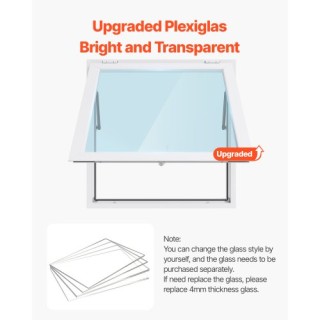 VEVOR Παράθυρο Εξυπηρέτησης 92x92 cm για Καντίνα με Τέντα FWCK3636Y...