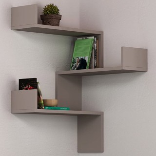 Shally Dogan Γωνιακό Ραφιέρα Τοίχου 3 Επιπέδων Εξοικονόμησης Χώρου ...