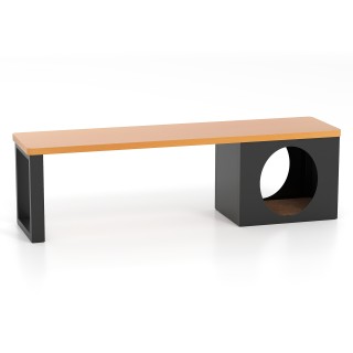 Costway  Παγκάκι Κήπου με Γατόσπιτο 150 x 38 x 44 cm από Ανθεκτικό ...