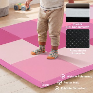 Costway 2-κομμάτια Βρεφικό Πτυσσόμενο Στρώμα Παιχνιδιού με Κλείσιμο...