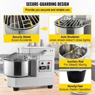 Επαγγελματικό Μίξερ Ζύμης VEVOR με 8.5Qt Ανοξείδωτο Κάδο ZXSPJBJ8L... Επαγγελματικό Μίξερ Ζύμης VEVOR με 8.5Qt Ανοξείδωτο Κάδο ZXSPJBJ8L...