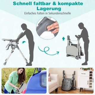 Costway Πτυσσόμενο Καρεκλάκι Μωρού με Θέση Ξαπλώματος και Ρυθμιζόμε... Costway Πτυσσόμενο Καρεκλάκι Μωρού με Θέση Ξαπλώματος και Ρυθμιζόμε...