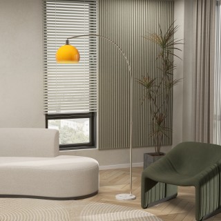 HOMCOM Λάμπα Δαπέδου Αψίδας με Διακόπτη Ποδιού, 26x90x180 εκ, Λευκό... HOMCOM Λάμπα Δαπέδου Αψίδας με Διακόπτη Ποδιού, 26x90x180 εκ, Λευκό...