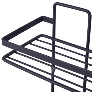 Galileo Ράφι με 2 επίπεδα από σίδερο 24x11x30 εκ, μαύρο σατινέ 5914743