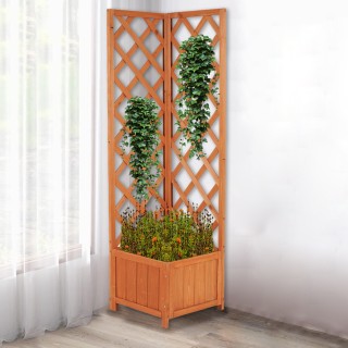 BAKAJI Γωνιακή Ζαρντινιέρα με Πέργκολα για Λουλούδια και Αναρριχώμε... BAKAJI Γωνιακή Ζαρντινιέρα με Πέργκολα για Λουλούδια και Αναρριχώμε...