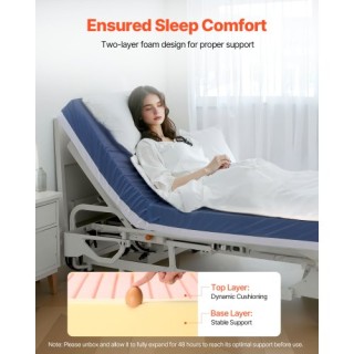 VEVOR 6-Ιντσών Αδιάβροχο Αντιολισθητικό Στρώμα Αφρού για Ιατρικά Κρ...