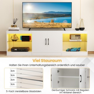 Costway Τραπέζι Τηλεόρασης 3 σε 1 για Οθόνες έως 85 Ίντσες με LED Φ... Costway Τραπέζι Τηλεόρασης 3 σε 1 για Οθόνες έως 85 Ίντσες με LED Φ...