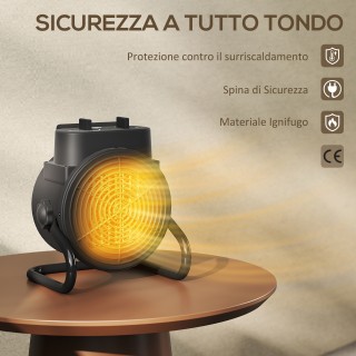 HOMCOM Ηλεκτρική Θερμάστρα με Ρυθμιζόμενες 3 Λειτουργίες, από Πυρίμ...