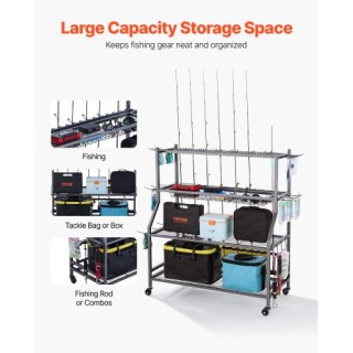 VEVOR Κινητό Ράφι Οργάνωσης Καλάμιων Ψαρέματος με ρόδες ZLKYLZYCWJ1... VEVOR Κινητό Ράφι Οργάνωσης Καλάμιων Ψαρέματος με ρόδες ZLKYLZYCWJ1...
