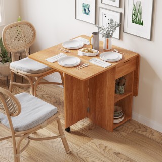 Shally Dogan Πτυσσόμενο Τραπέζι Φαγητού Εξοικονόμησης Χώρου Ξύλινο ...