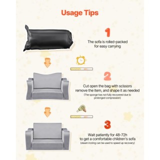 VEVOR Παιδικός 2-σε-1 Καναπές Πτυσσόμενος με Μαξιλάρια Χειρισμού, Γ... VEVOR Παιδικός 2-σε-1 Καναπές Πτυσσόμενος με Μαξιλάρια Χειρισμού, Γ...