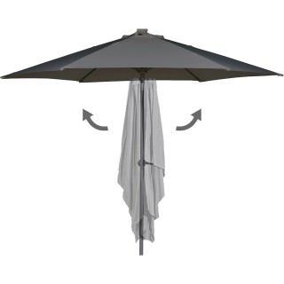 BAKAJI Γκρι Ομπρέλα Κήπου με 18 LED και Κεντρικό Πάσσαλο για Εξωτερ... BAKAJI Γκρι Ομπρέλα Κήπου με 18 LED και Κεντρικό Πάσσαλο για Εξωτερ...