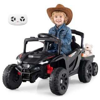 Costway Παιδικό Τρακτέρ 12V με Αποσπώμενο Τρέιλερ & Τηλεχειριστήριο...