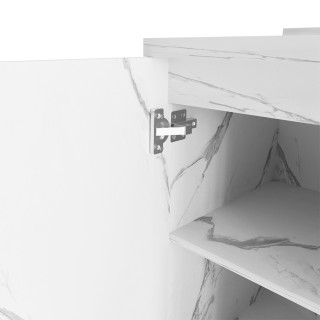 Shally Dogan Βάση Κουζίνας Μοντέρνα Λευκή με Όψη Μαρμάρου, 1 Πόρτα ... Shally Dogan Βάση Κουζίνας Μοντέρνα Λευκή με Όψη Μαρμάρου, 1 Πόρτα ...