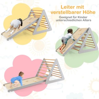 Costway 3 σε 1 Σετ Αναρρίχησης για Παιδιά από Ξύλο με Διπλής Όψης ... Costway 3 σε 1 Σετ Αναρρίχησης για Παιδιά από Ξύλο με Διπλής Όψης ...