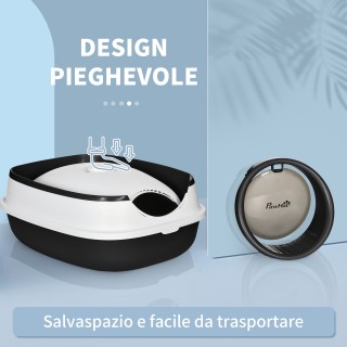 PawHut Κλειστή Λεκάνη Απορριμμάτων για Γάτες με Καπάκι, Σπάτουλα κα... PawHut Κλειστή Λεκάνη Απορριμμάτων για Γάτες με Καπάκι, Σπάτουλα κα...