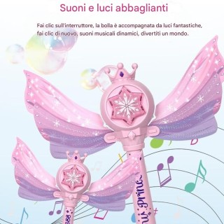 BAKAJI Ηλεκτρικό Σκήπτρο Παιχνίδι για Σαπουνόφουσκες με Φώτα και Ήχ... BAKAJI Ηλεκτρικό Σκήπτρο Παιχνίδι για Σαπουνόφουσκες με Φώτα και Ήχ...