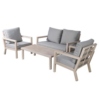 Galileo Σετ κήπου 4 θέσεων με δομή από αλουμίνιο και μαξιλάρια memo...