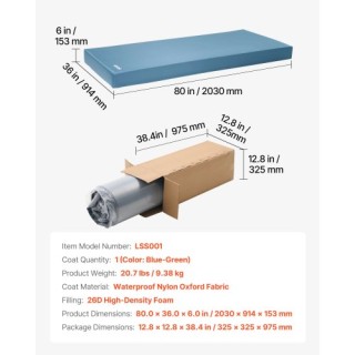 VEVOR Στρώμα Νοσοκομειακού Κρεβατιού 6-Ίντσες Ανθεκτικό στο Νερό με... VEVOR Στρώμα Νοσοκομειακού Κρεβατιού 6-Ίντσες Ανθεκτικό στο Νερό με...