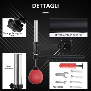 HOMCOM Σάκος Ταχύτητας Τοίχου για Πυγμαχία και MMA με Ρυθμιζόμενο Ύ... HOMCOM Σάκος Ταχύτητας Τοίχου για Πυγμαχία και MMA με Ρυθμιζόμενο Ύ...