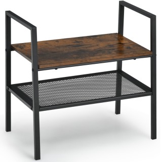Costway 2-επίπεδο ράφι αποθήκευσης, ξύλινο και μεταλλικό πλέγμα, συ... Costway 2-επίπεδο ράφι αποθήκευσης, ξύλινο και μεταλλικό πλέγμα, συ...