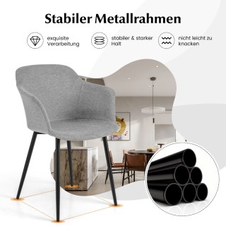 Costway Μοντέρνα και Στιλάτη Καρέκλα Τραπεζαρίας με Λινό Κάθισμα κ... Costway Μοντέρνα και Στιλάτη Καρέκλα Τραπεζαρίας με Λινό Κάθισμα κ...