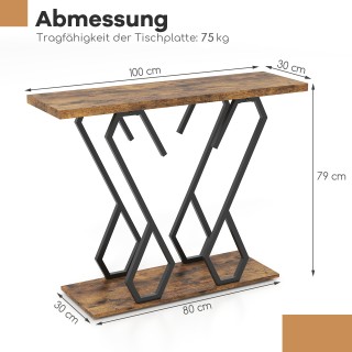 Costway Καφέ Κονσόλα από Τεχνητό Μάρμαρο με Ρυθμιζόμενα Πόδια JV112... Costway Καφέ Κονσόλα από Τεχνητό Μάρμαρο με Ρυθμιζόμενα Πόδια JV112...