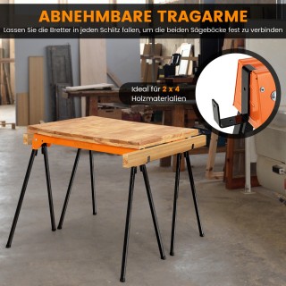 Costway Σετ 2 πτυσσόμενων καβαλέτων εργαλείων, πορτοκαλί 83 x 13 x... Costway Σετ 2 πτυσσόμενων καβαλέτων εργαλείων, πορτοκαλί 83 x 13 x...