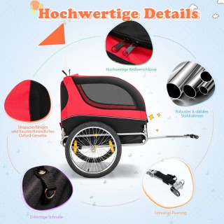 Costway Ποδηλατικό Τρέιλερ Κατοικιδίων για Μικρά και Μεσαία Ζώα με ... Costway Ποδηλατικό Τρέιλερ Κατοικιδίων για Μικρά και Μεσαία Ζώα με ...