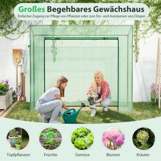 Costway Θερμοκήπιο με αναδιπλούμενη πόρτα & 2 παράθυρα με δίχτυ, θε... Costway Θερμοκήπιο με αναδιπλούμενη πόρτα & 2 παράθυρα με δίχτυ, θε...