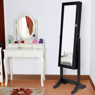 BAKAJI Ντουλάπι Κοσμημάτων με Καθρέφτη Ginevra, Μαύρο 02822466 BAKAJI Ντουλάπι Κοσμημάτων με Καθρέφτη Ginevra, Μαύρο 02822466