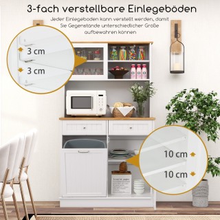 Πολυλειτουργικό Ντουλάπι Κουζίνας με Κάδο Απορριμμάτων 38L και Ρυθμ...