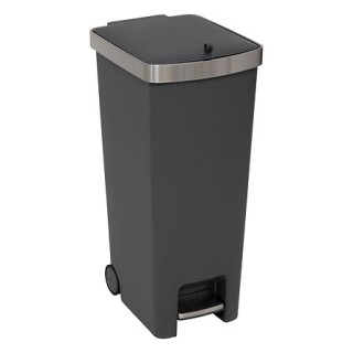 5Five Simply Smart Κάδος Απορριμμάτων με Πεντάλ και Ρόδες 45L – Γκρ...