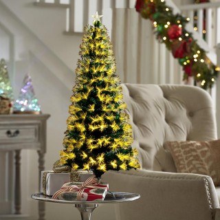 BAKAJI Φωτεινό Χριστουγεννιάτικο Δέντρο 90 εκ με Ζεστά Λευκά LED Φι...