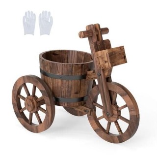 Costway Ρουστίκ Γλάστρα - Ζαρντίνα με Οπή Αποστράγγισης & Κουτί Απο...