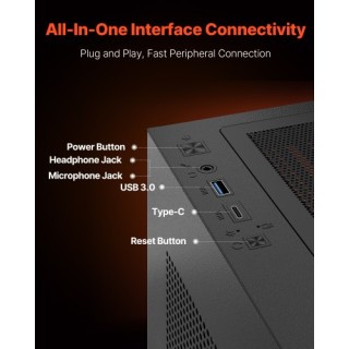 VEVOR Μεσαίο ATX Κουτί Υπολογιστή με 6 x 120 mm ARGB Ανεμιστήρες DN... VEVOR Μεσαίο ATX Κουτί Υπολογιστή με 6 x 120 mm ARGB Ανεμιστήρες DN...