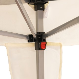 Galileo Λευκή επεκτάσιμη πέργκολα 3x3 m με πτυσσόμενη αλουμινένια κ...