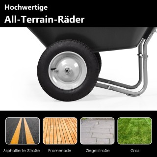 Costway Δίτροχο Καρότσι Βαρέως Τύπου για Κήπο 145 x 65 x 65 cm Μαύρ... Costway Δίτροχο Καρότσι Βαρέως Τύπου για Κήπο 145 x 65 x 65 cm Μαύρ...