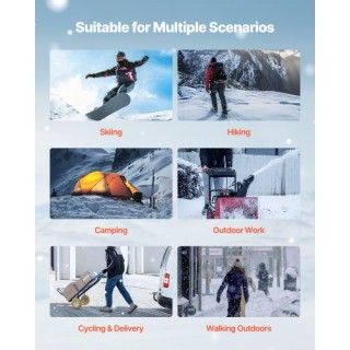 VEVOR Ανδρικό Ηλεκτρικό Γιλεκό με Θερμαινόμενες Ζώνες και Επαναφορτ...