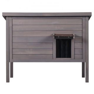 Ξύλινο Σπίτι Γάτας VEVOR με Στέγη & Πόρτες PVC  XJSMZMBHSDCS0RYZXV0