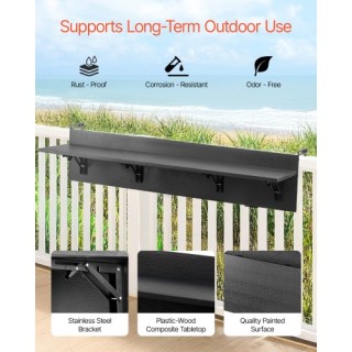 VEVOR Πτυσσόμενο Τραπέζι Μπαλκονιού 12 x 48 ιν. FXGZMZ12INCHJ4NJOV0