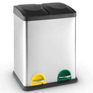 BAKAJI Κάδος Ανακύκλωσης 30 LT Ατσάλι 2 Χώροι Κάδος Απορριμμάτων μ... BAKAJI Κάδος Ανακύκλωσης 30 LT Ατσάλι 2 Χώροι Κάδος Απορριμμάτων μ...