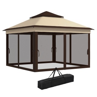Outsunny Gazebo 3x3 ρυθμιζόμενο σε 3 επίπεδα με αφαιρούμενους τοίχο... Outsunny Gazebo 3x3 ρυθμιζόμενο σε 3 επίπεδα με αφαιρούμενους τοίχο...
